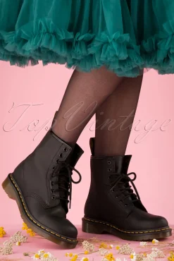 Online 1460 Greasy Enkellaarzen In Zwart Vrouwen Booties & Laarzen