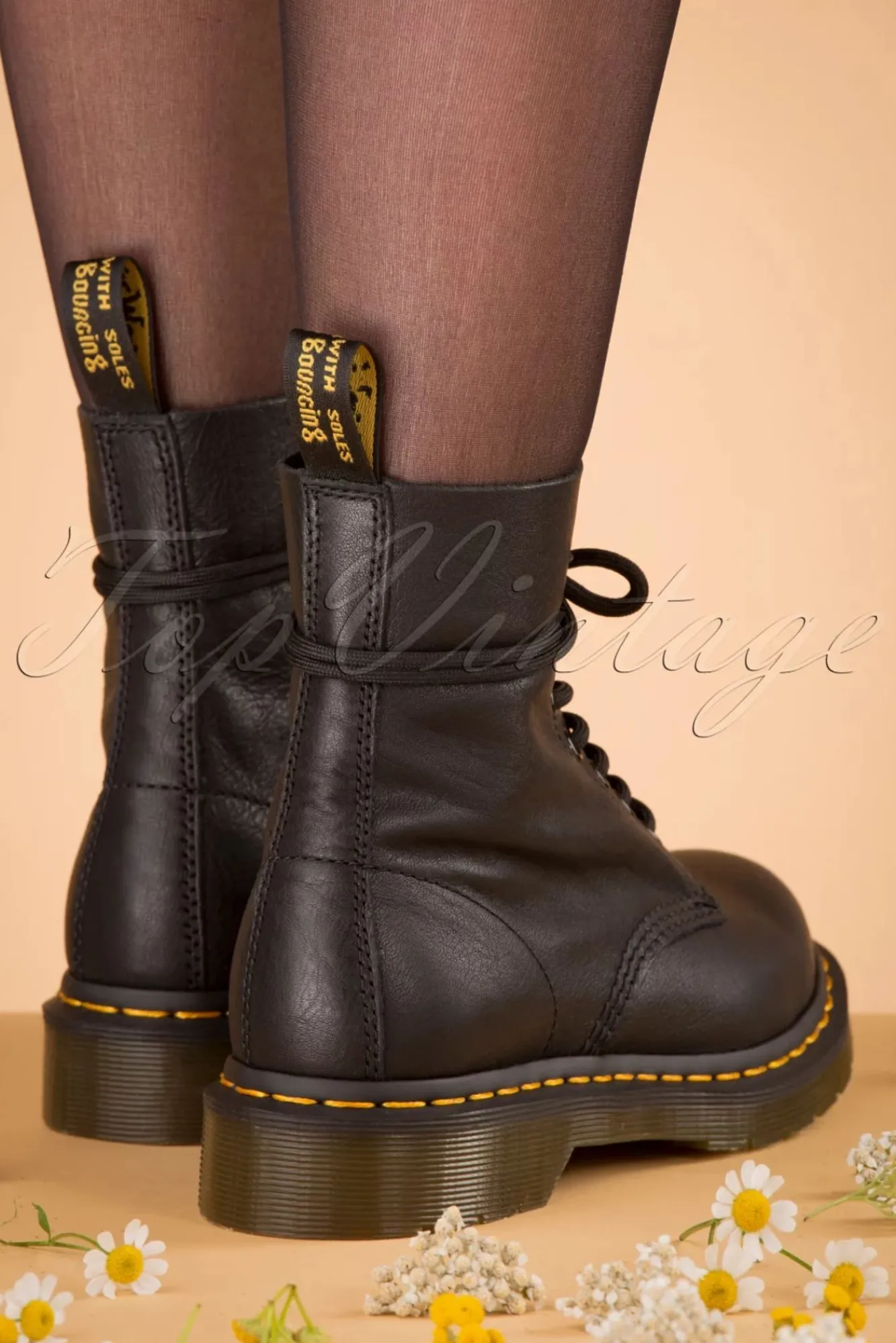 Best 1460 Virginia Enkellaarzen In Zwart Vrouwen Booties & Laarzen