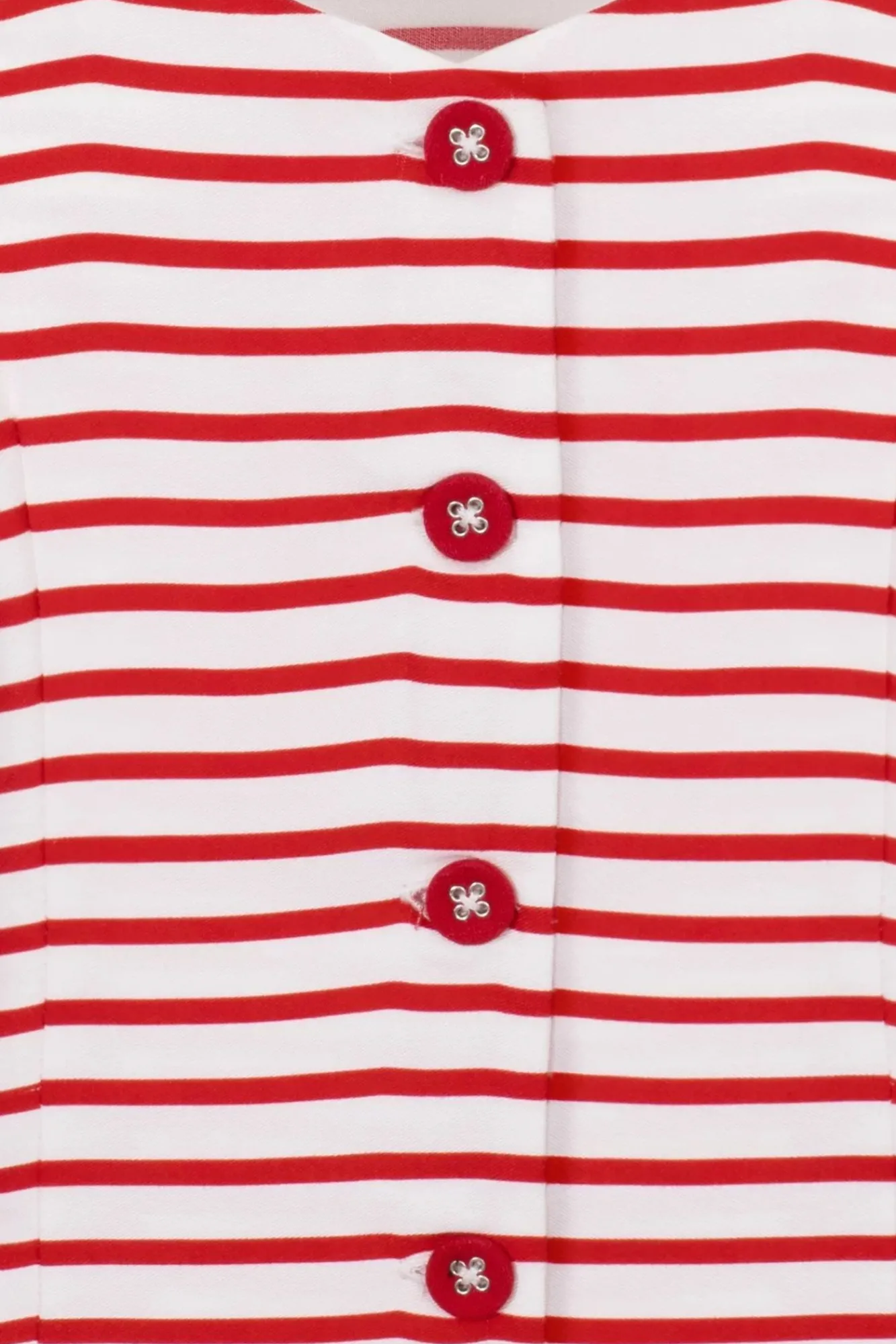 Clearance Ahoy Blouse In Wit En Rood Vrouwen Blouses