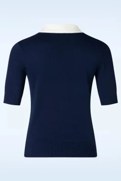 Outlet Ahoy Sail Trui In Marineblauw En Wit Vrouwen Truitjes