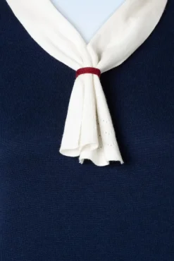 Outlet Ahoy Sail Trui In Marineblauw En Wit Vrouwen Truitjes