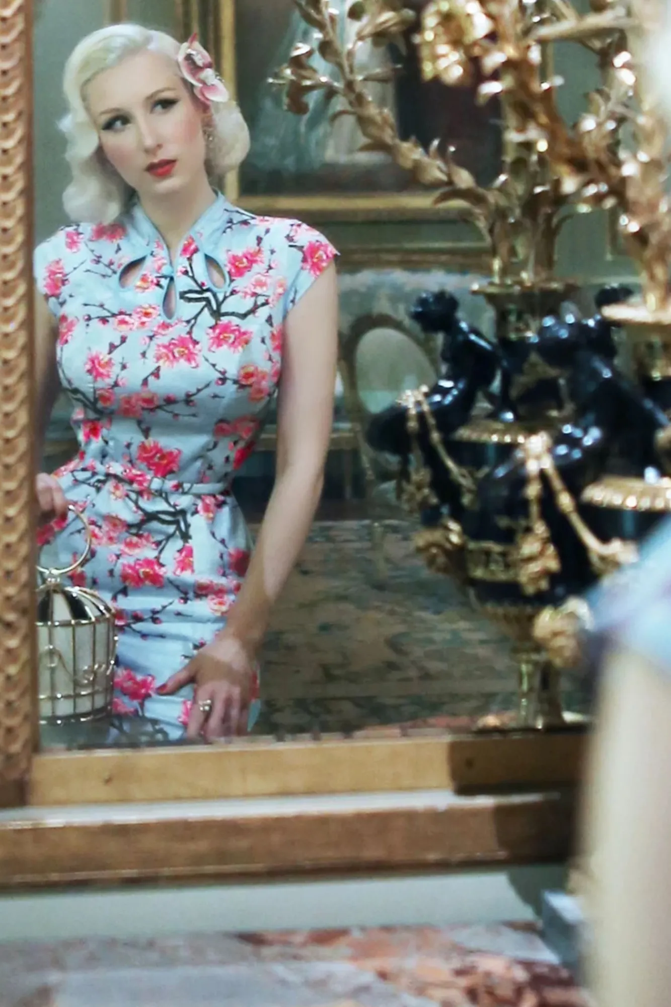 New Alice Blossom Penciljurk In Blauw Vrouwen Strakke Jurken