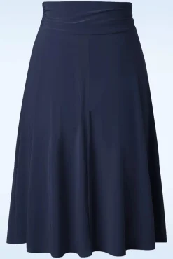 Sale Aliyah Swingrok In Marineblauw Vrouwen Rokken