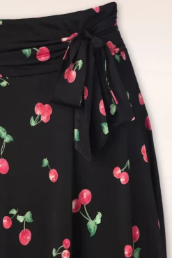 Best Ally Swing Rok Met Kersenprint In Zwart Vrouwen Rokken