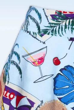 Online Aloha Swing Rok In Blauw Vrouwen Rokken