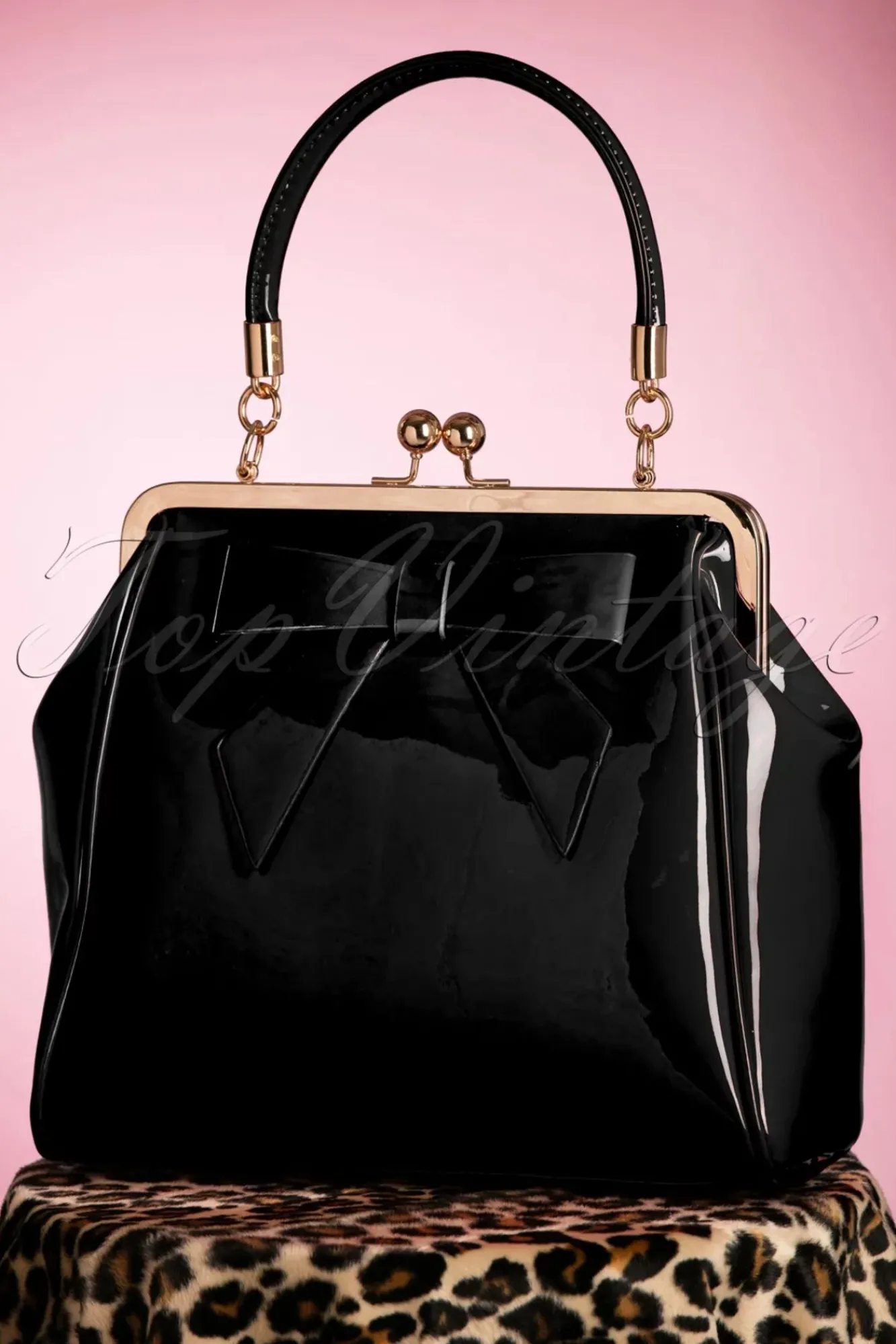 Hot Amerikaanse Vintage Patenttas In Zwart Vrouwen Tassen