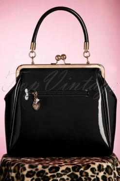 Hot Amerikaanse Vintage Patenttas In Zwart Vrouwen Tassen