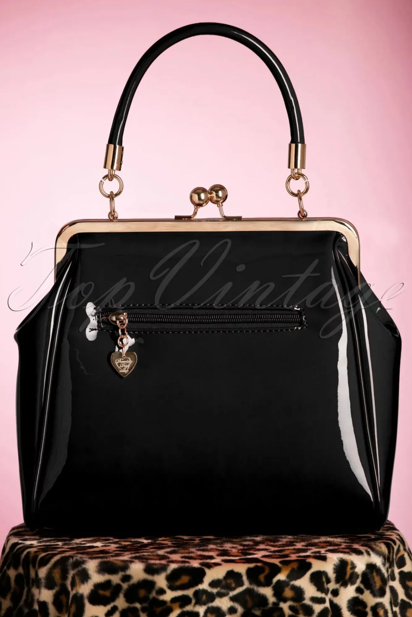 Hot Amerikaanse Vintage Patenttas In Zwart Vrouwen Tassen