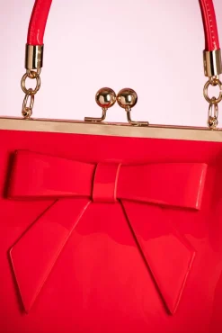 Clearance Amerikaanse Vintage Patenttas In Rood Vrouwen Tassen