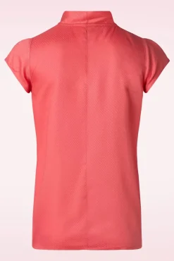 Discount Anna Solid Top In Koraal Vrouwen Blouses