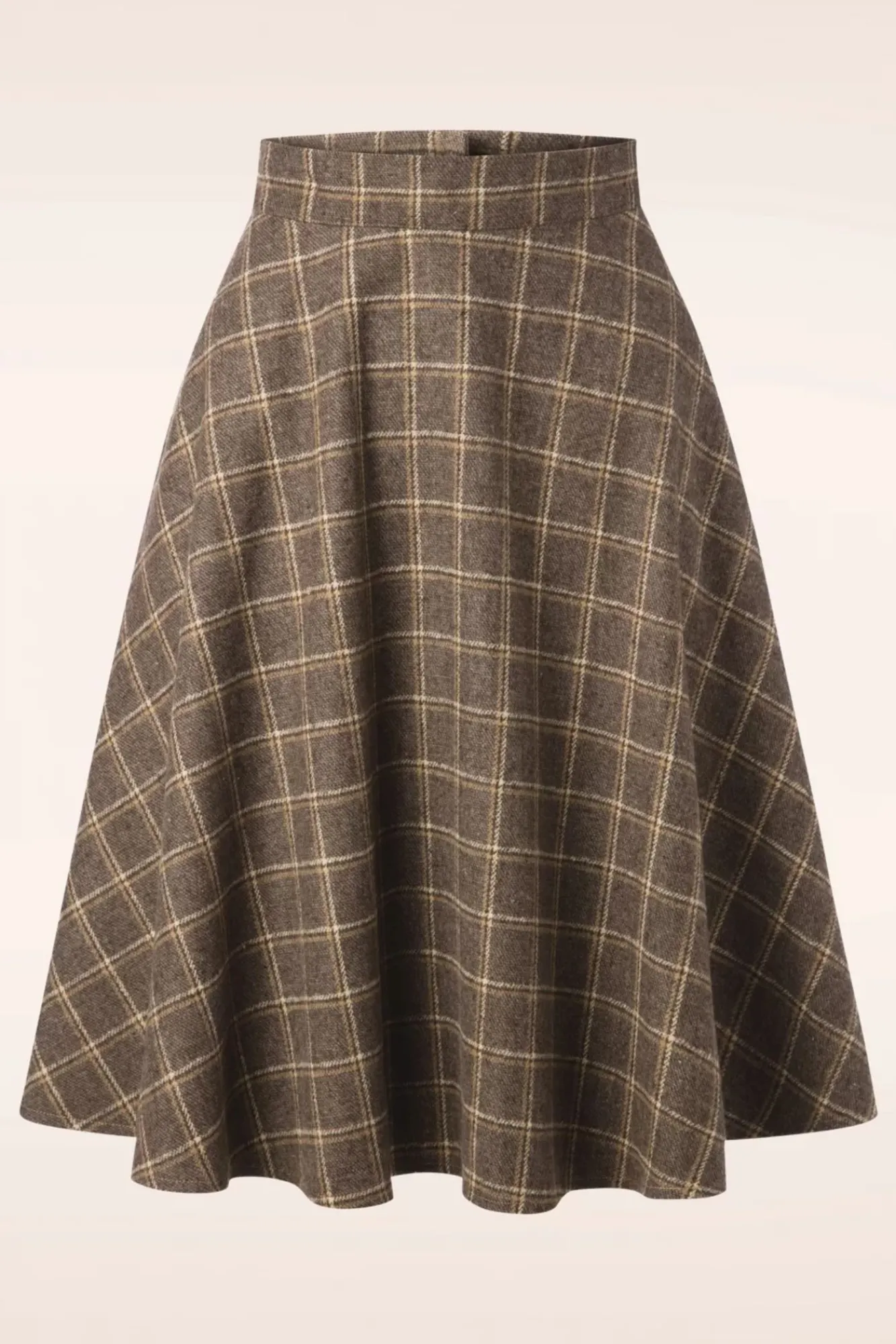 Clearance Another Fab Swing Rok In Bruin Vrouwen Rokken