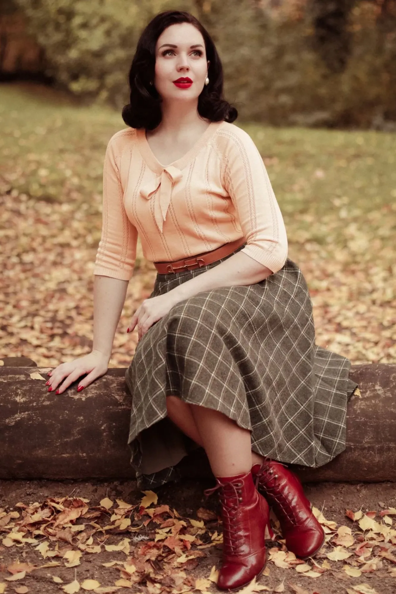 Clearance Another Fab Swing Rok In Bruin Vrouwen Rokken