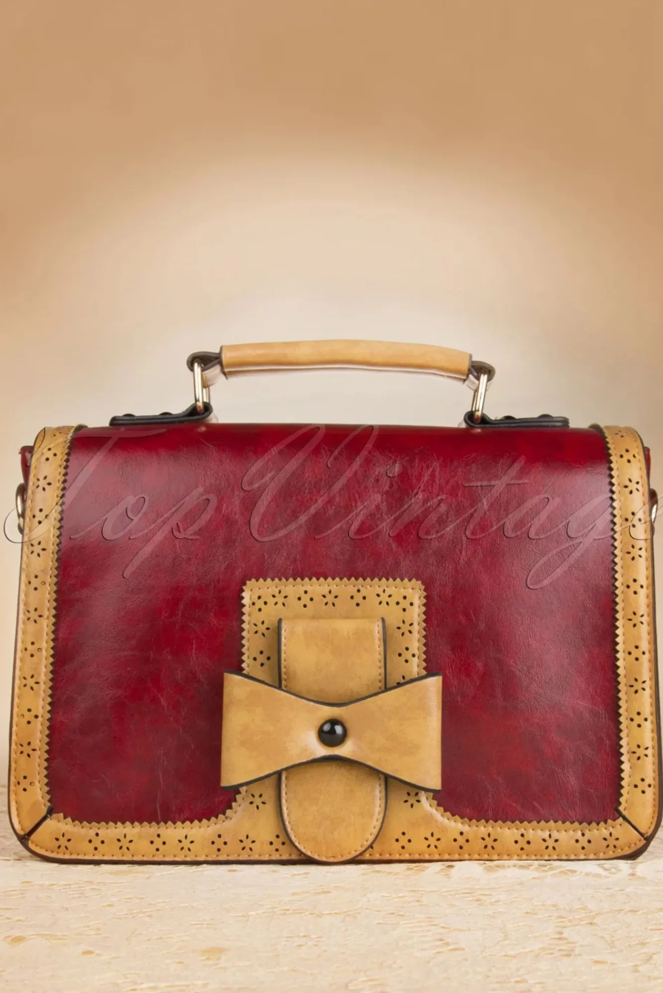 Sale Antieke Handtas In Rood Vrouwen Tassen