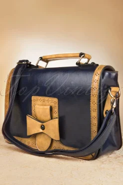 Outlet Antieke Messenger Bag In Blauw Vrouwen Tassen