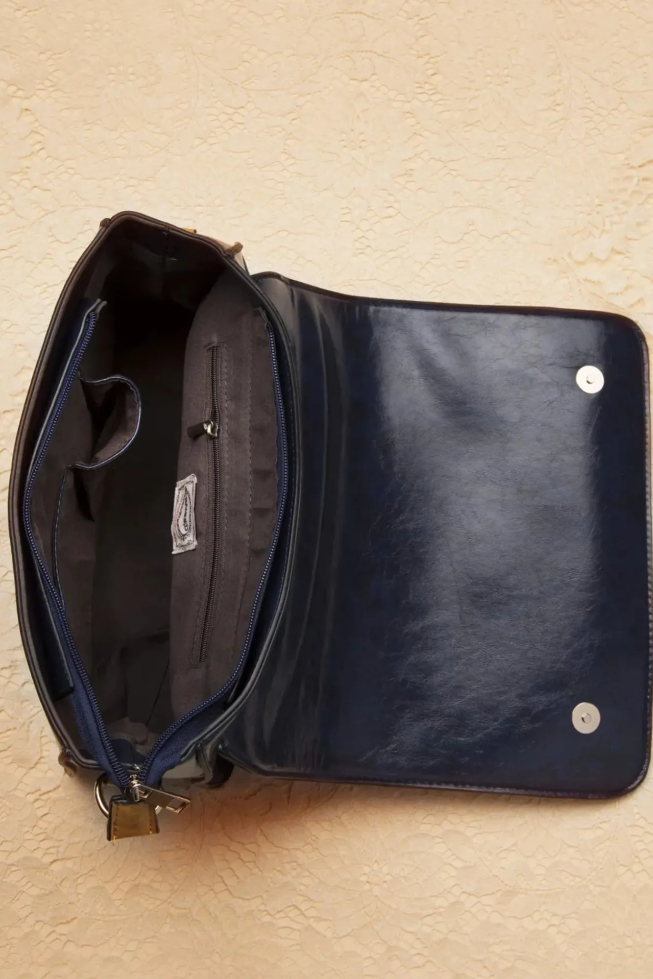 Outlet Antieke Messenger Bag In Blauw Vrouwen Tassen