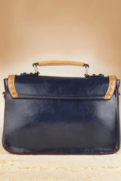Outlet Antieke Messenger Bag In Blauw Vrouwen Tassen