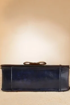 Outlet Antieke Messenger Bag In Blauw Vrouwen Tassen