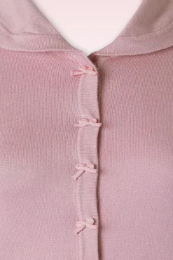 New April Cardigan Met Korte Mouwen In Blush Vrouwen Vestjes