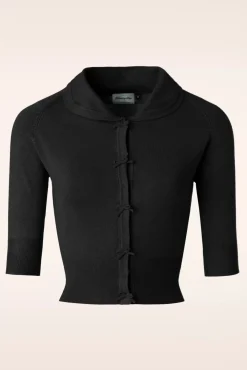 Sale April Vest Met Strik In Zwart Vrouwen Vestjes