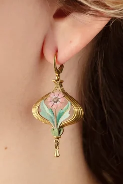 Discount Arabella Oorbellen In Goud En Perzik Vrouwen Sieraden