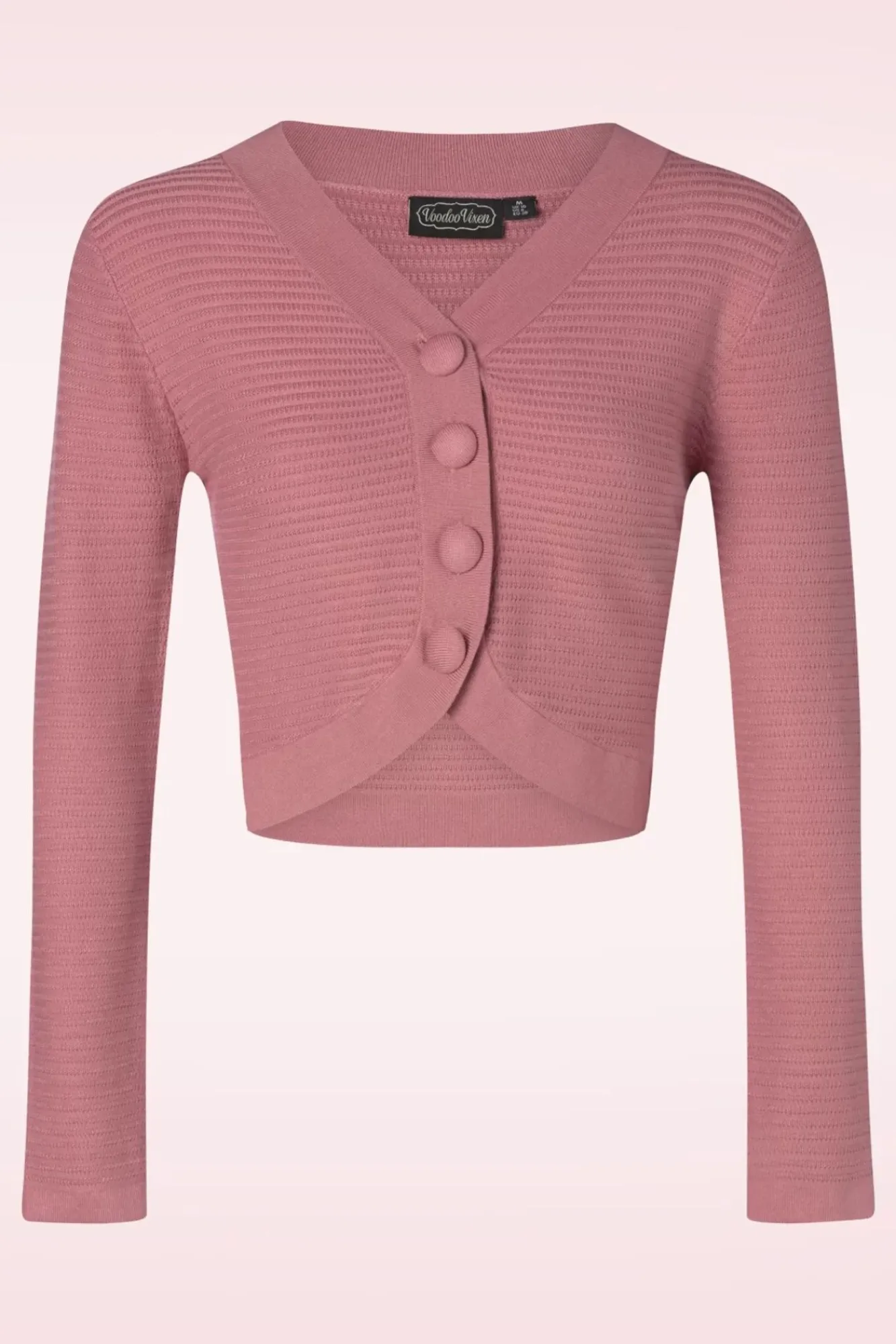 Outlet Ariane Getextureerd Gebreid Cropped Vest In Roze Vrouwen Vestjes