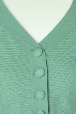 Discount Ariane Getextureerd Gebreid Cropped Vest In Mintgroen Vrouwen Vestjes