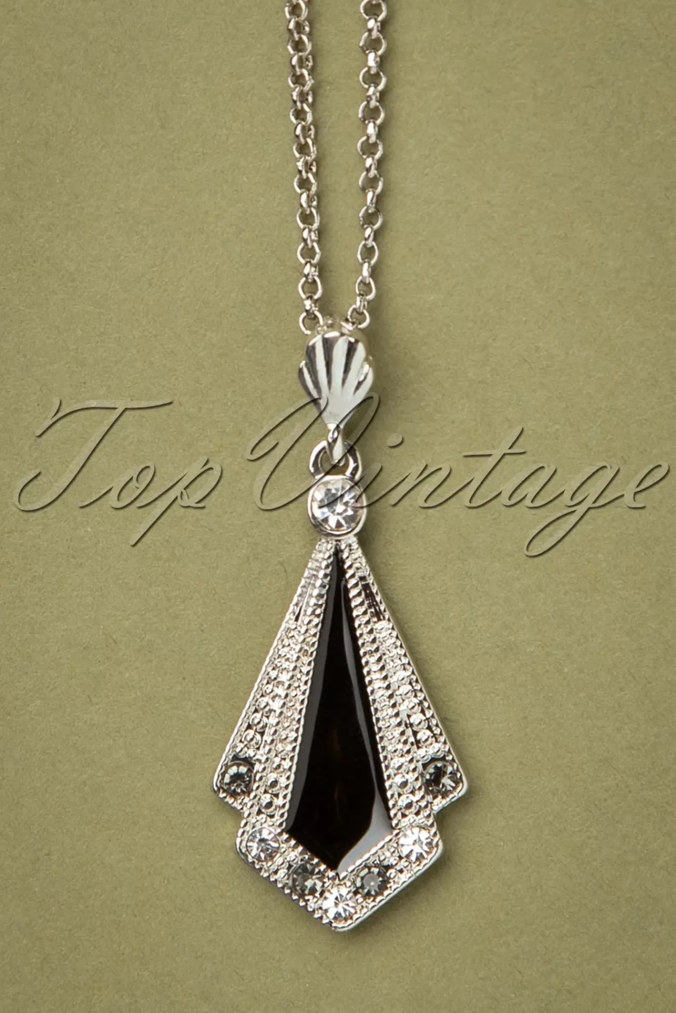 Best Art Deco Ketting In Zwart Vrouwen Sieraden