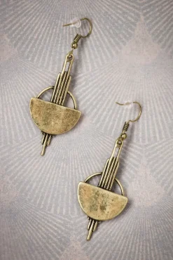 Online Art Deco Koperen Oorbellen In Goud Vrouwen Sieraden