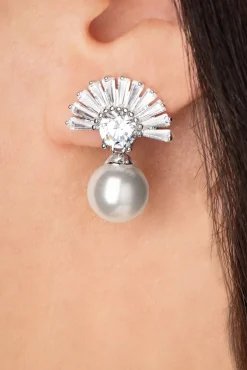 New Art Deco Parel Knopjes In Zilver Vrouwen Sieraden