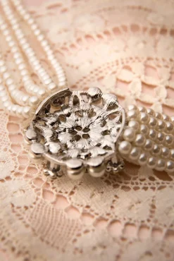 Audrey Creme Parel Choker Ketting Vrouwen Sieraden