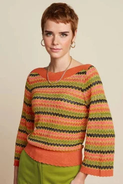 Outlet Audrey Trompet Mouw Magisch In Zwart Vrouwen Truitjes