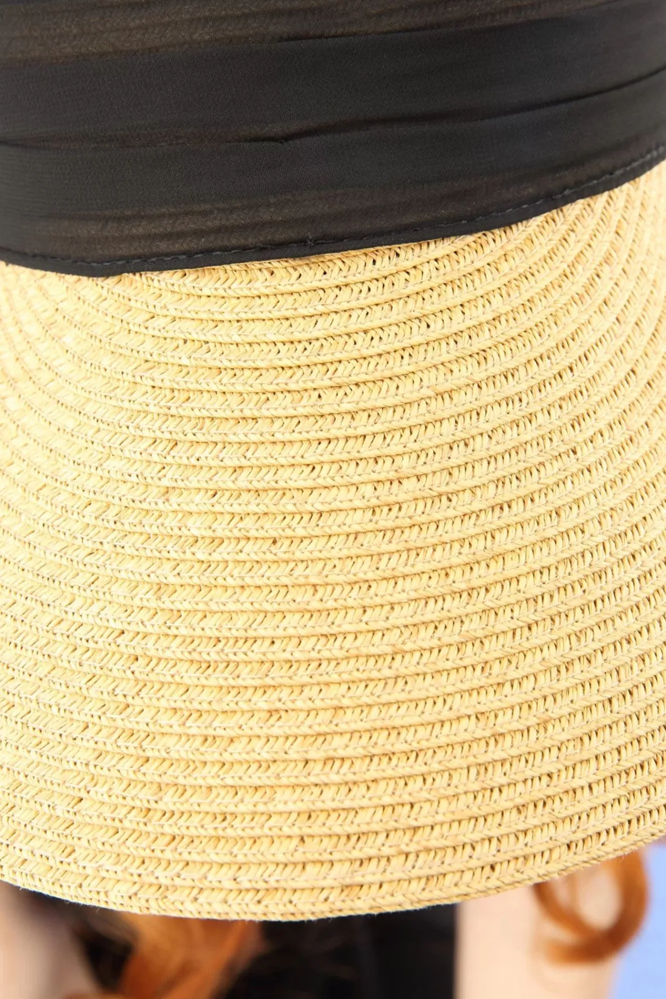 Discount Augusta Strohoed Met Klep In Naturel En Zwart Vrouwen Hoeden & Fascinators