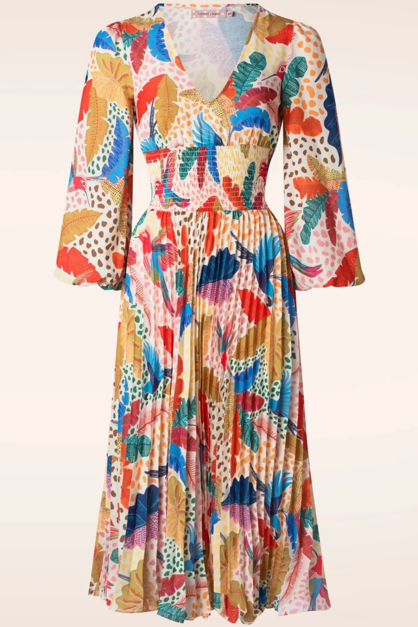 New Aurora Tropical Midi Jurk In Multi Vrouwen Midi Jurken