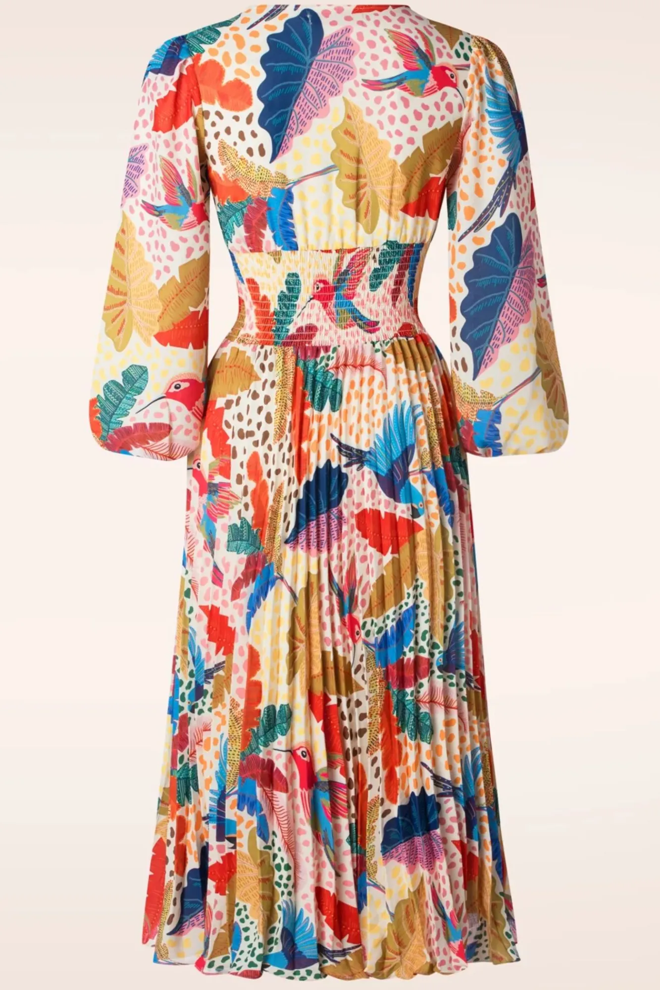 New Aurora Tropical Midi Jurk In Multi Vrouwen Midi Jurken