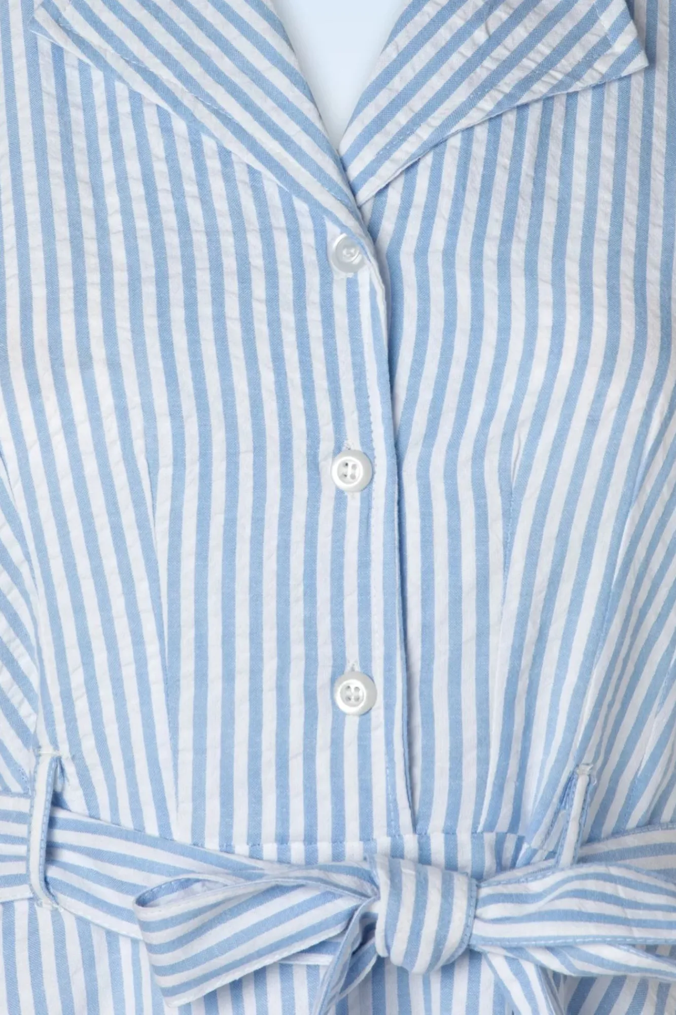 Sale Ava Gestreepte Jurk In Lichtblauw Vrouwen Swing Jurken