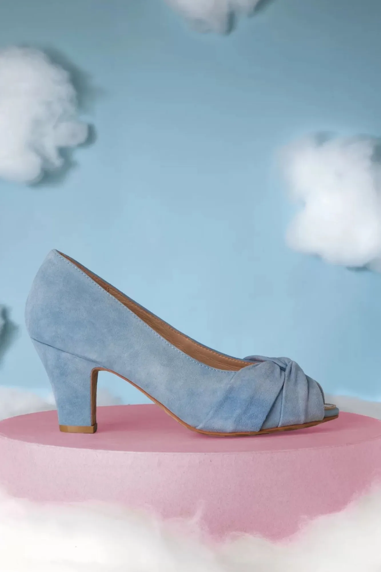 Ava Love Me Truly Peeptoe Pumps In Faded Blauw Vrouwen Pumps