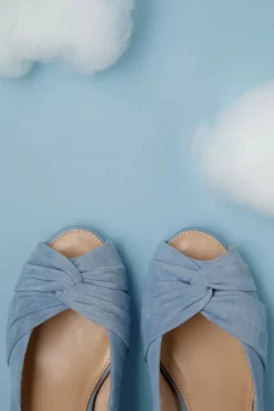 Ava Love Me Truly Peeptoe Pumps In Faded Blauw Vrouwen Pumps