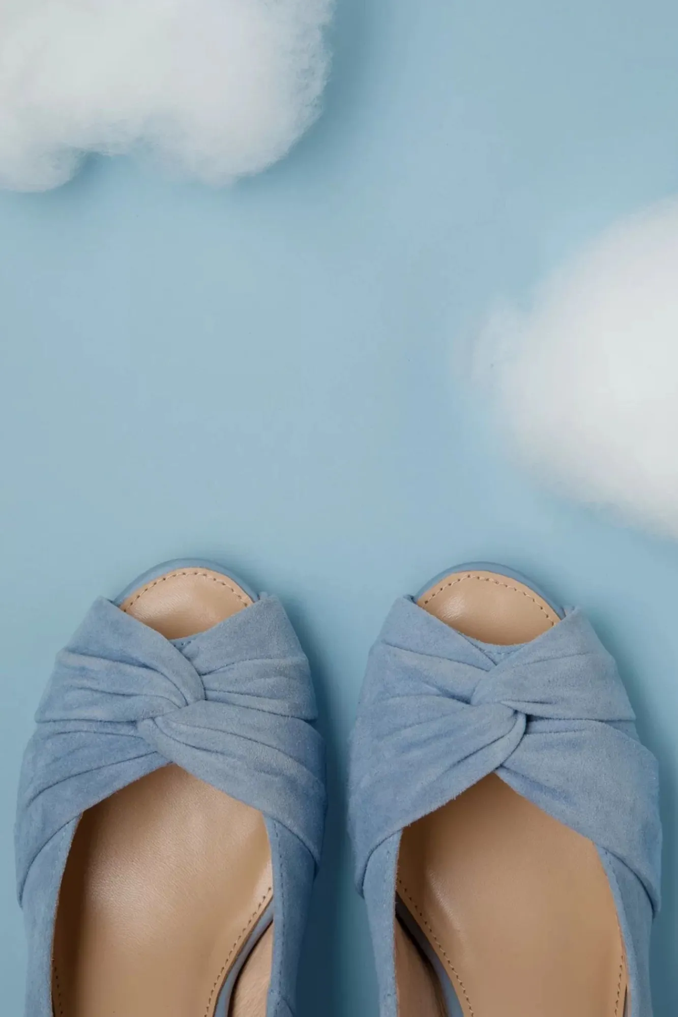 Ava Love Me Truly Peeptoe Pumps In Faded Blauw Vrouwen Pumps