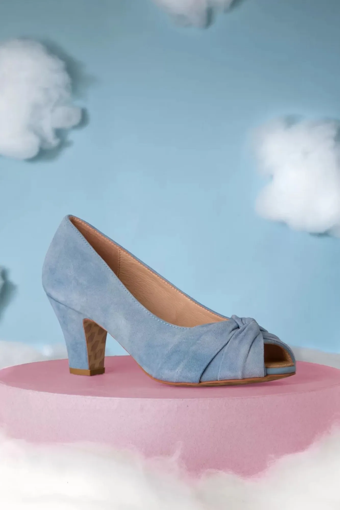 Ava Love Me Truly Peeptoe Pumps In Faded Blauw Vrouwen Pumps