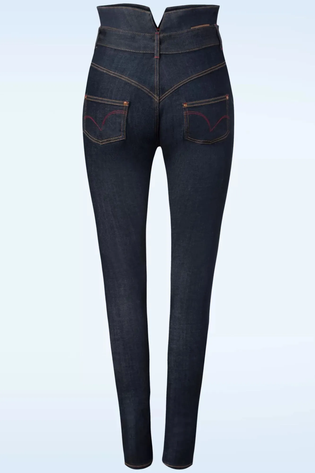 Outlet Babe Skinny Jeans Met Hoge Taille In Donkerblauw Vrouwen Broeken