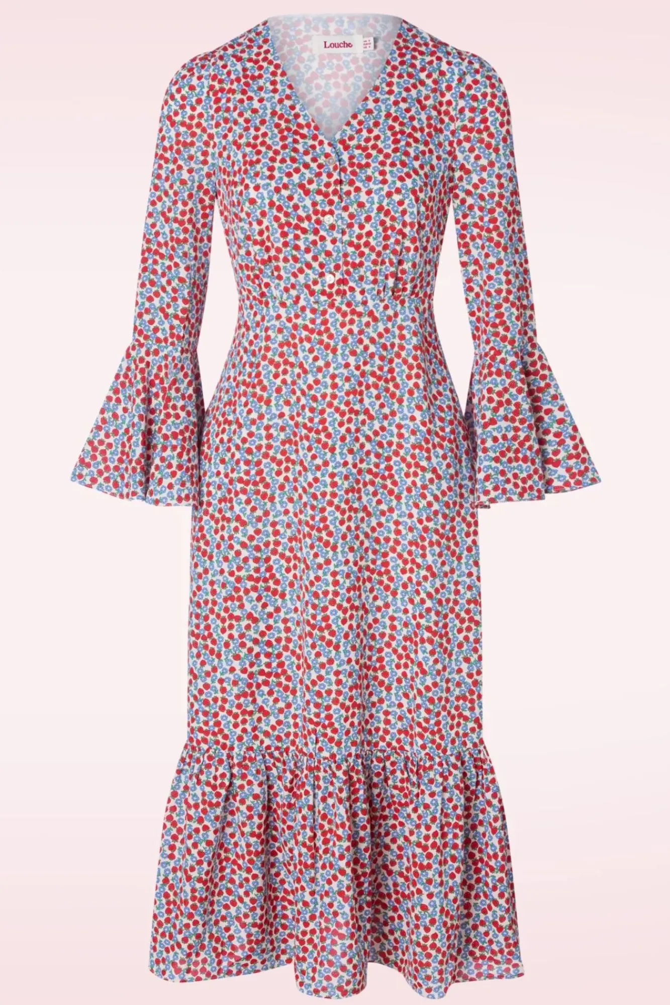 Discount Bathilde Strawberry Fields Midi Jurk In Multi Vrouwen Plus Size Jurken