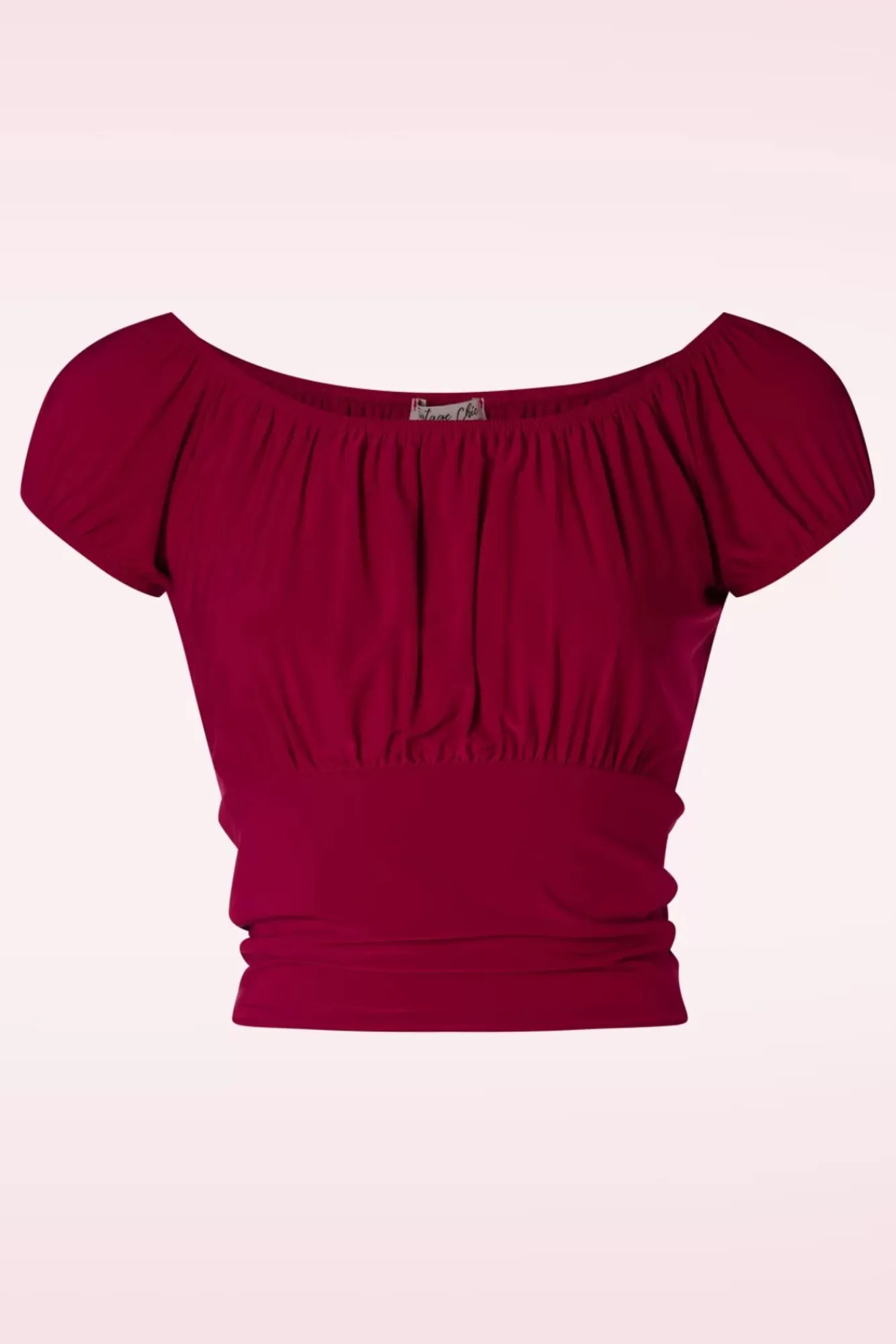 Online Belinda Off-Shoulder Top In Rood Vrouwen Tops