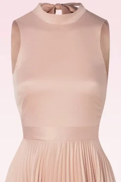 Bella Geplooide Maxi Jurk In Blush Pink Vrouwen Effen Jurken
