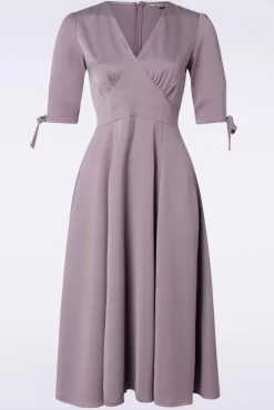 Best Bella Swing Jurk In Lila Vrouwen Effen Jurken