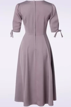 Best Bella Swing Jurk In Lila Vrouwen Effen Jurken