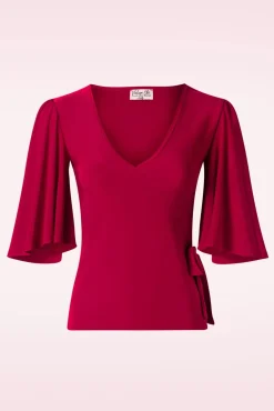Outlet Belle Slinky Top In Rood Vrouwen Truitjes