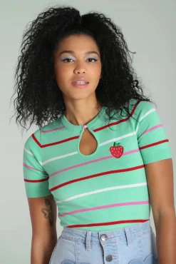 Sale Berry Cute Top In Mint Vrouwen Truitjes