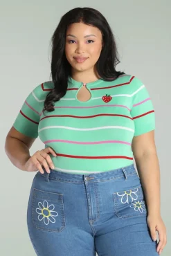Sale Berry Cute Top In Mint Vrouwen Truitjes