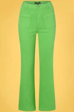 Hot Betsy Bell Bottom Broek In Groen Vrouwen Broeken