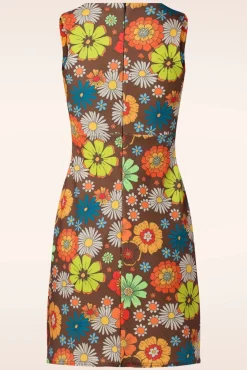 New Betty Bloemen Jurk In Bruin Vrouwen Plus Size Jurken